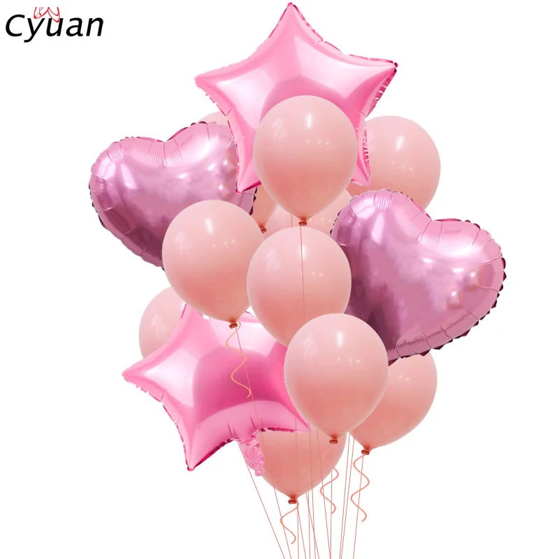 

Cyuan 12inch Rose Gold Colors Latex Balloons Confetti Air Balloons Inflatable Ball For Birthday Wedding Party Balloon Supplies