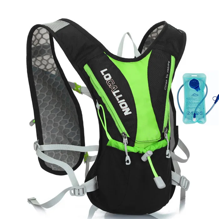Маленькие спортивные сумки для воды, сумки для гидратации мочевого пузыря, ультралегкие сумки для велосипеда, сумки для езды, оборудование для бега, бега, велоспорта, рюкзаки - Цвет: green water bag