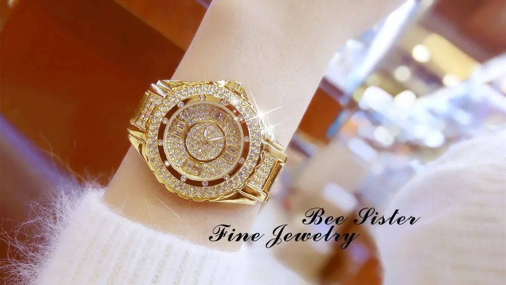 Женские кварцевые часы с бриллиантами, известный бренд, роскошные золотые наручные часы, женские часы, Montre Femme Relogio Feminino