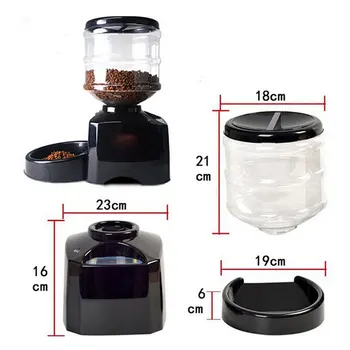 

Pet Feeder 5.5L Automatic Feeder Electronic Digital Display Bowl Dispenser for Dog Cat HTQ99