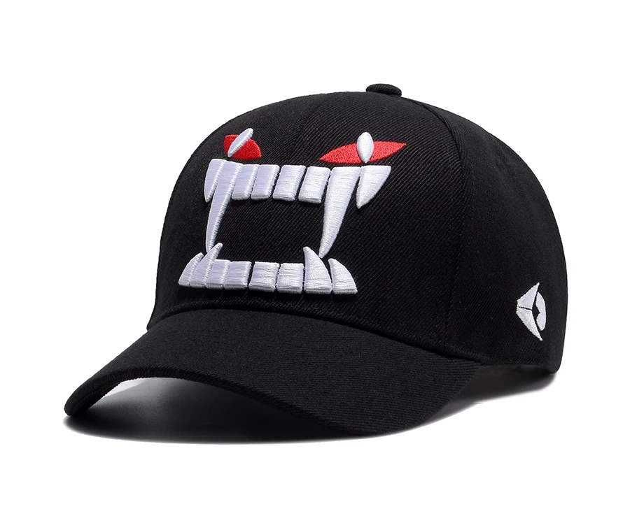 ADK Cotton Korean Style Baseball Hat For Girls With Big Teeth Pattern Fashion Leisure Sun Protection Snapback Popular (1)