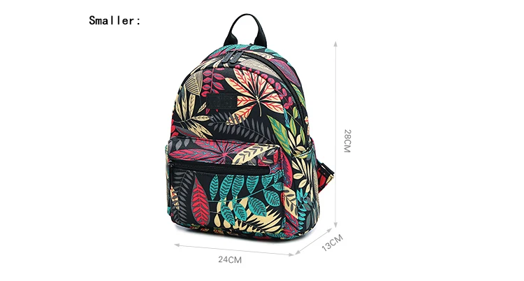 Мини Mochila печати рюкзак холст Для женщин рюкзак мешок школы для девочек-подростков рюкзаки Повседневное ежедневно прочные мешки