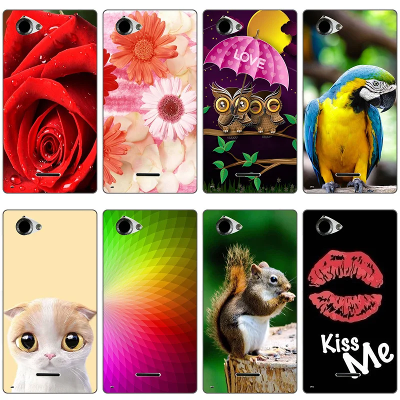 

Soft TPU Flower Printed Phone Case for Sony Xperia L S36H C2105 Cell Phone Cases Silicone Printing Back Cover Skin Coque Shell