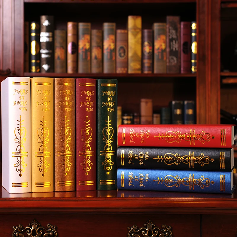 10 قطعة كتاب الأوروبية محاكاة التصوير الدراسة خزانة الدعائم محاكاة وهمية وضع مربع 0516 كتاب الديكور