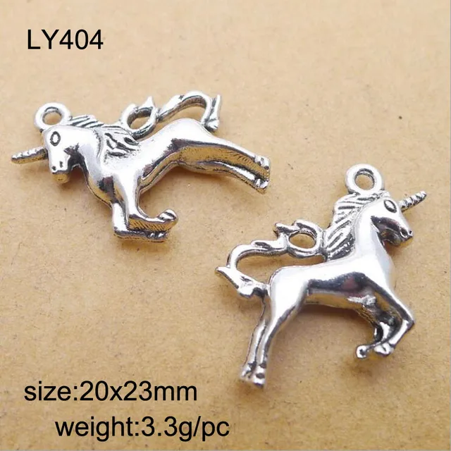 50Pcs//set RED Unicorn small horse Charm pendant enamel alloy accessory 21x15mm