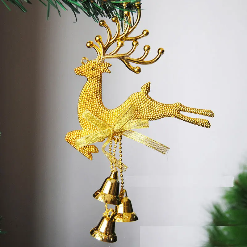 Рождественская безделушка, украшение "Лось", Рождественский олень, висячий колокольчик
