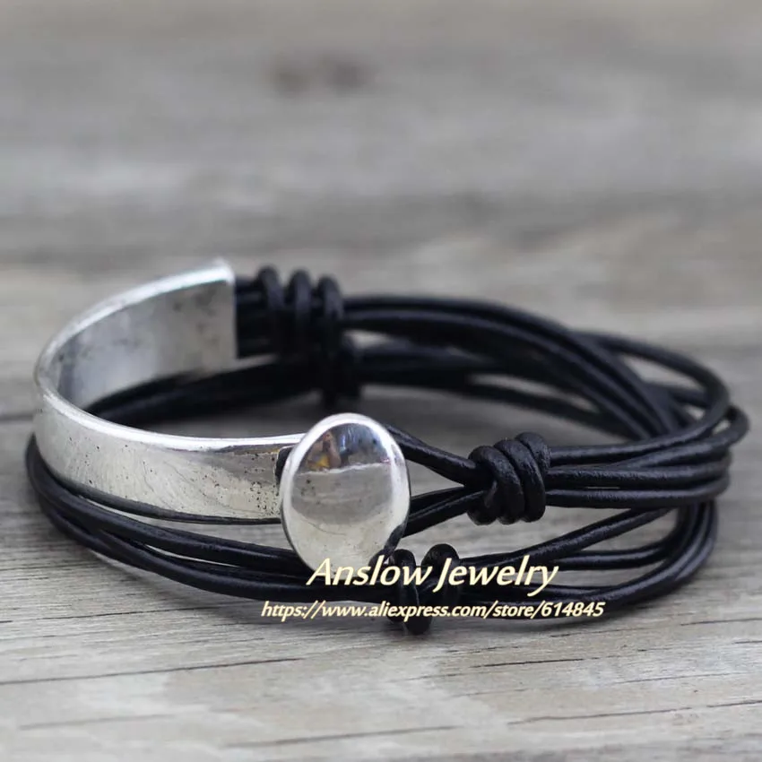 Anslow, Модный классический Многослойный кожаный браслет с веревкой, очаровательные вечерние ювелирные изделия для женщин, винтажный Ретро стиль, Dropping LOW0474LB