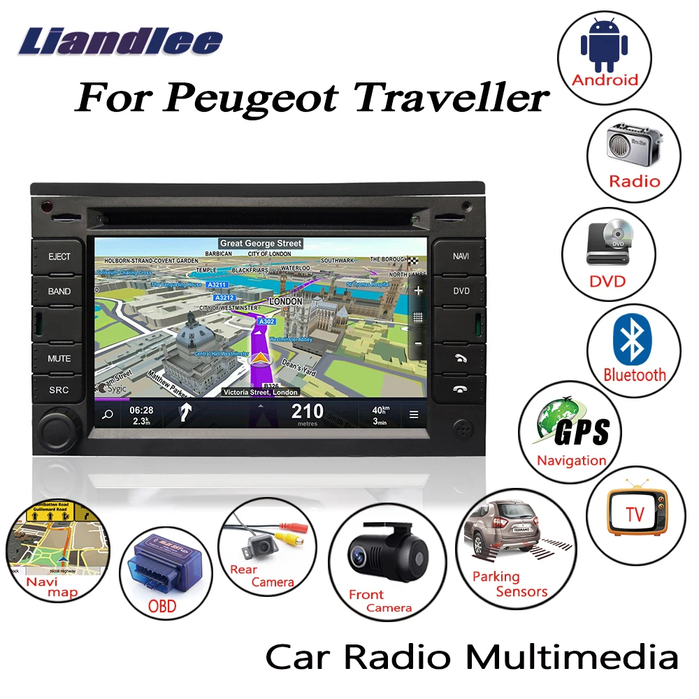 Liandlee Android автомобильный для peugeot Traveller 2007~ радио CD dvd-плеер gps Navi Nav навигационные карты камера OBD ТВ HD экран