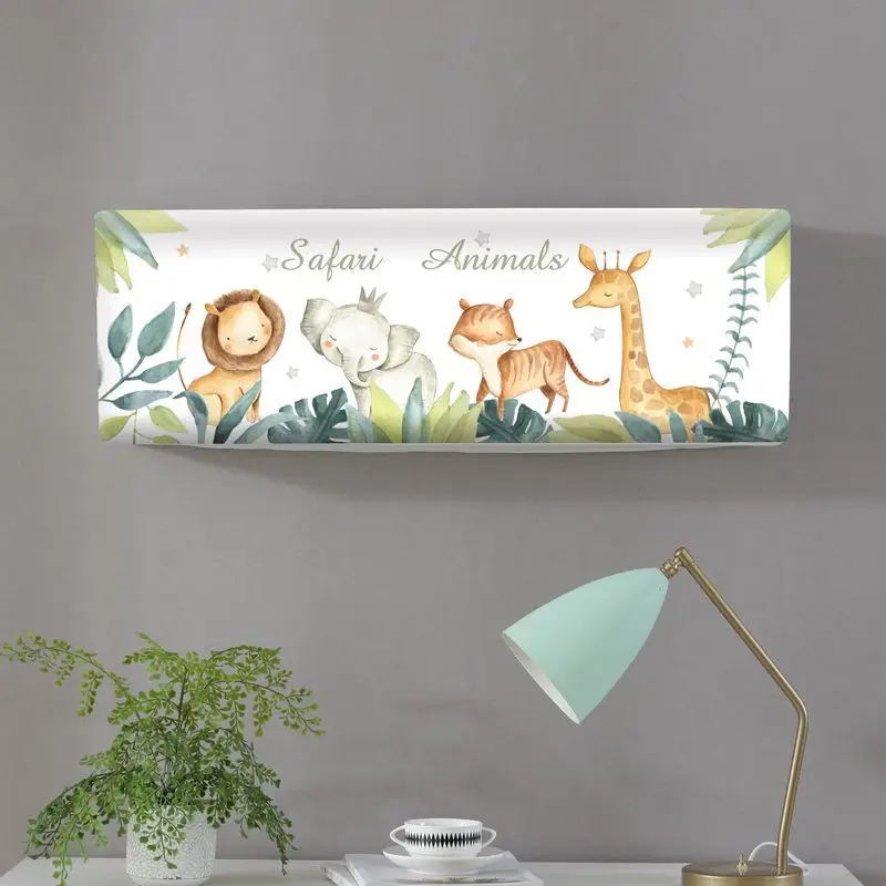 

Printing Sunscreen Cartoon Air Conditioning Dust Cover Proof Waterproof Folding Protective Living Room Bedroom Decor Hot Sale