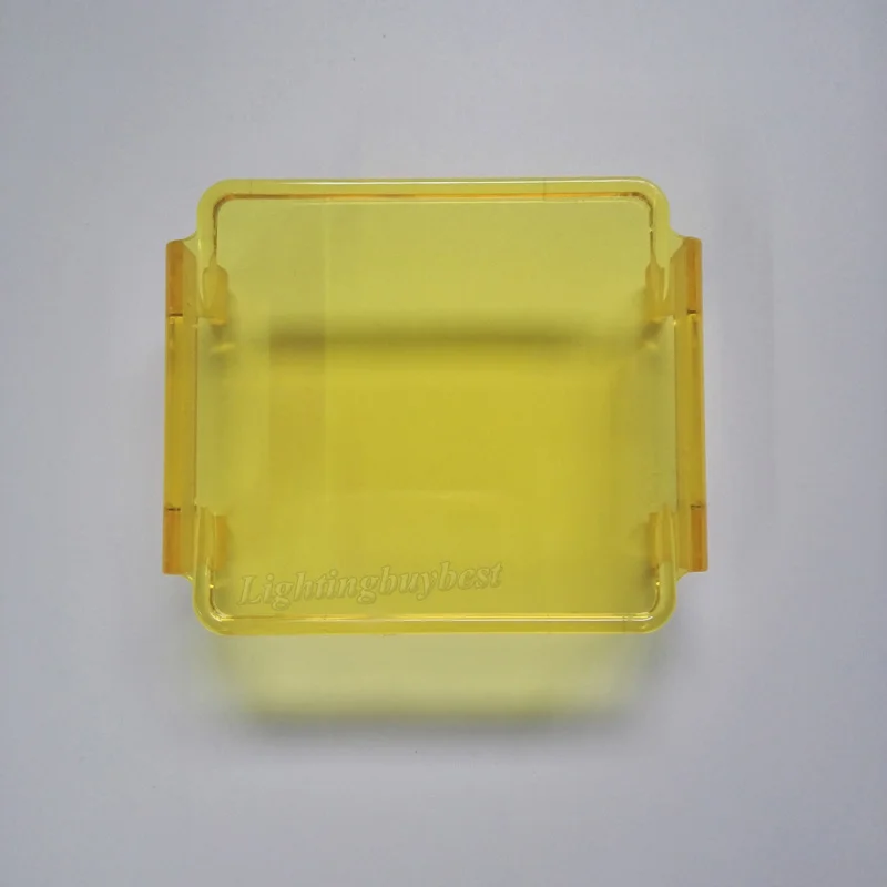 Protetor à Prova de Poeira Barra de Luz de Led Claro para 3x3 Âmbar Unidades Preto Vermelho Verde Azul Polegada 12w Quadrada 18w 24w 4 26 Protetor à prova de poeira âmbar 4