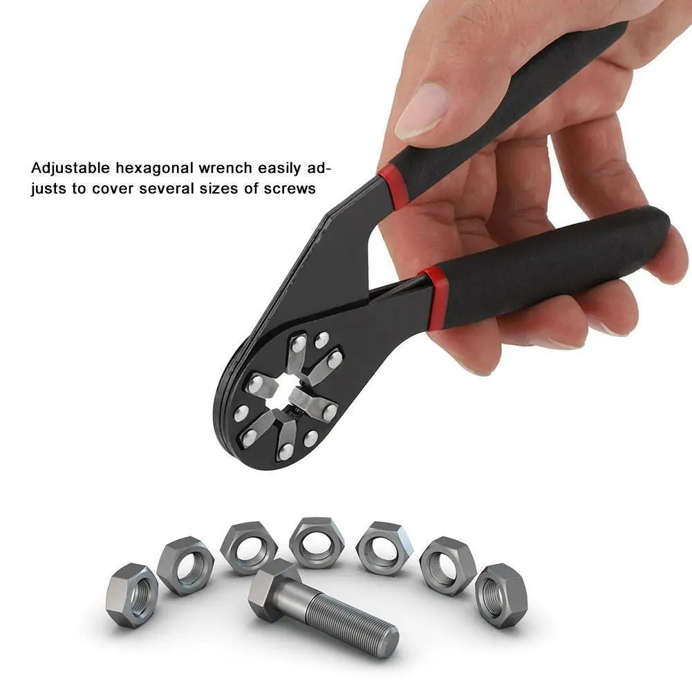 AKDSteel Inch/8 Inch adjustable Magic Wrench Multi-function Purpose Spanner Tools Universal Grip Wrench Pipe Home Hand Tools
