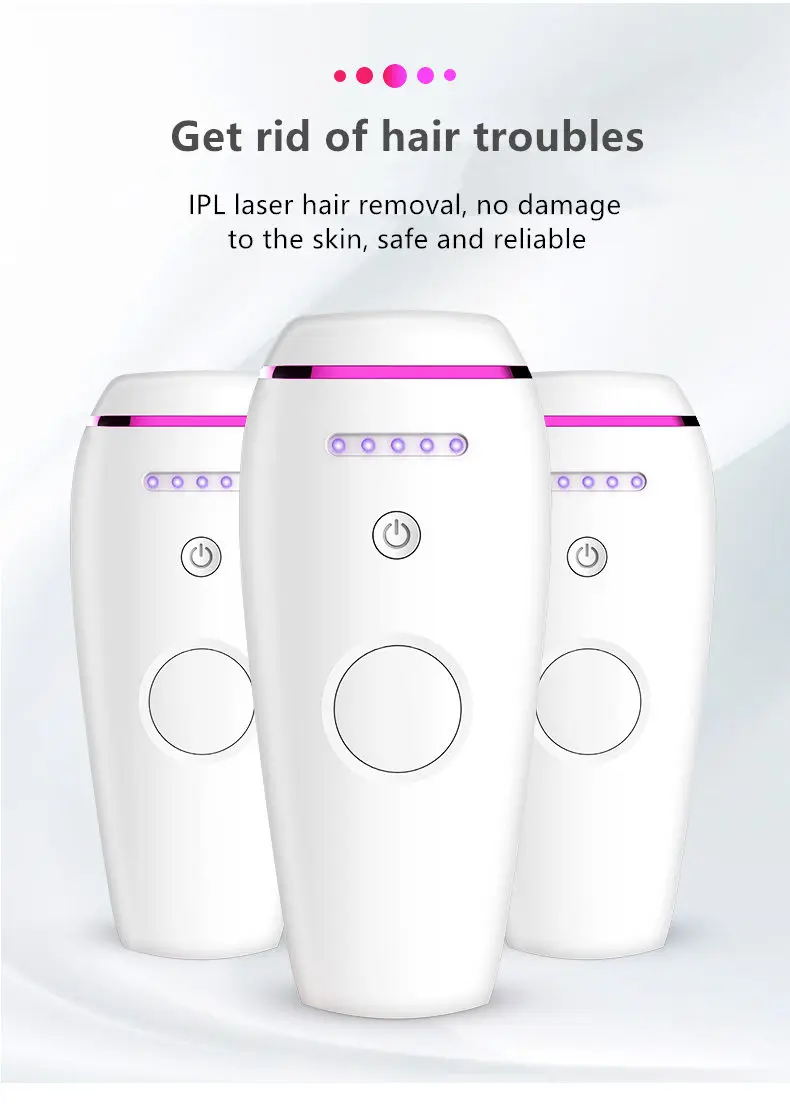 500000 лазерный Портативный Главная лазер постоянного удаления волос устройства дамы Эпилятор с триммером для лица и тела IPL постоянное