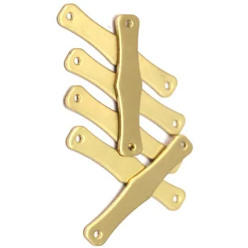 

12pc.. Raw Brass Rectangle Stamping Blank (2 Holes), sz(7.3x36x0.8mm) --yA0909