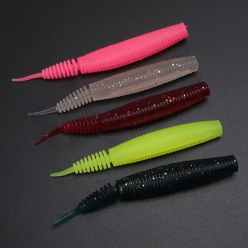 1piece 5color fishing lure soft worm 10cmx7.3g | Спорт и развлечения