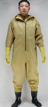 1mm Yellow Rubber Waders zip Waterproof Suit fly Fishing Wader Rubber Boots Stocking Foot waadschoenen respirant cuissarde peche