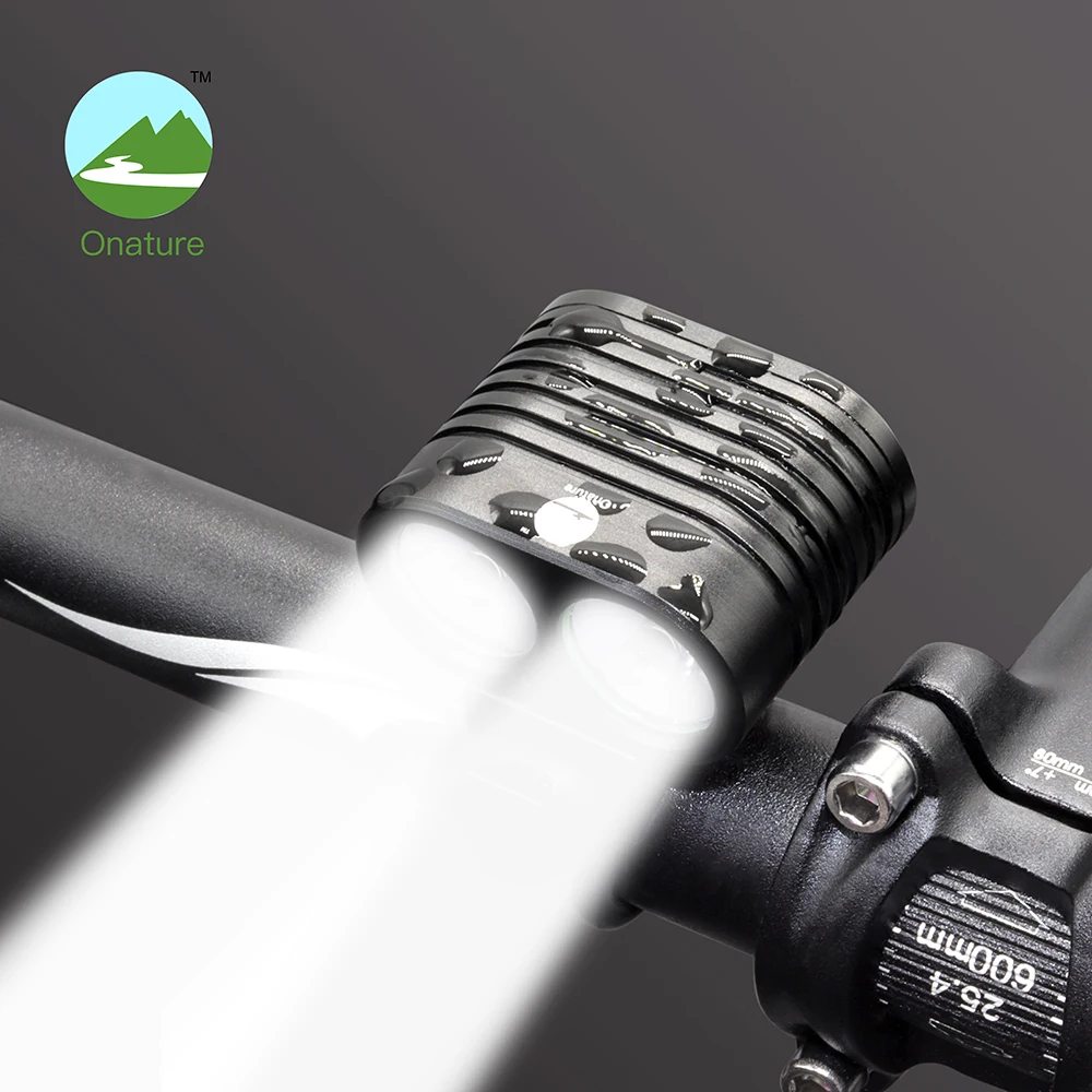 

Onature powerful 2000 lumens mountain bike light without battery pack bycicle helmet light mountain bike lights for night riding