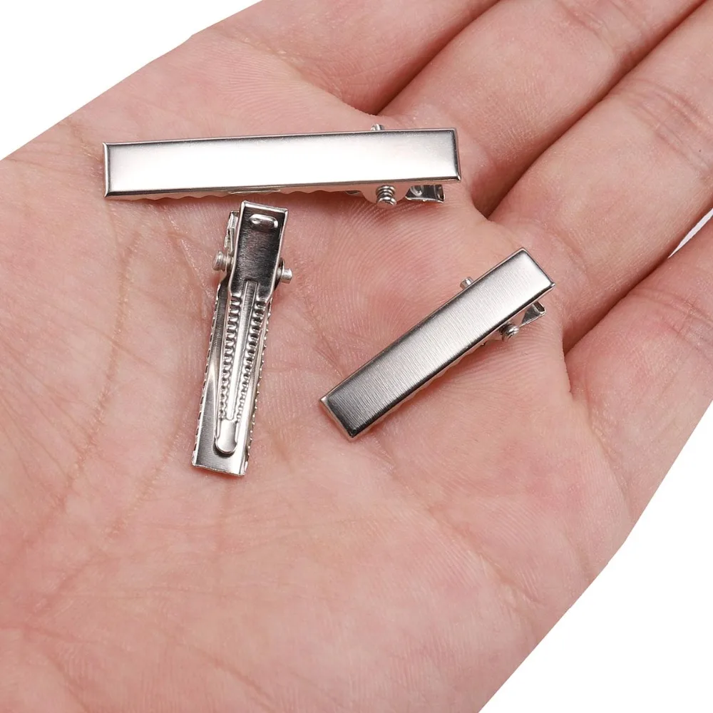 Metal Hair Alligator Clips 30mm 40mm 45mm 55mm 65mm 75mm 98mm 50/20pcs Findings DIY Jewelry Hair Style Tools Accessories alligator clips test clip test hooks clips