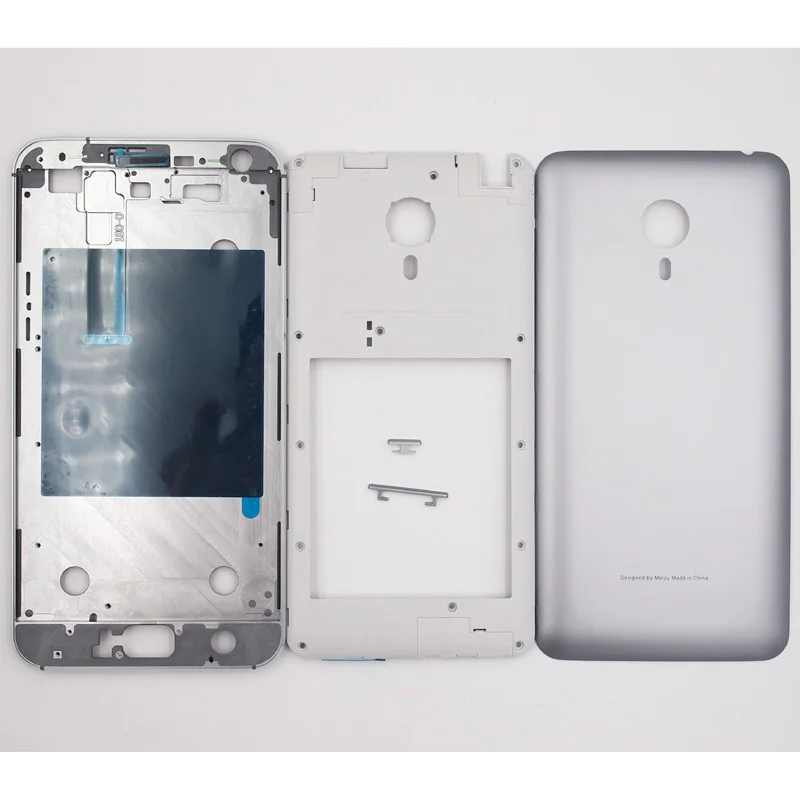 

BaanSam New Front Frame Middle Frame Battery Door Back Cover Housing Case For MEIZU MX4 Pro 5.5 Inch With Power Volume Buttons