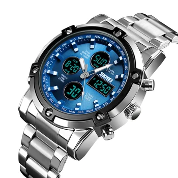 

Large Dial Outdoor Sport Digital Watch Men Stainless Steel Strap Amry Military Watches Men Fashion Casual Men's Wristwatch Clock