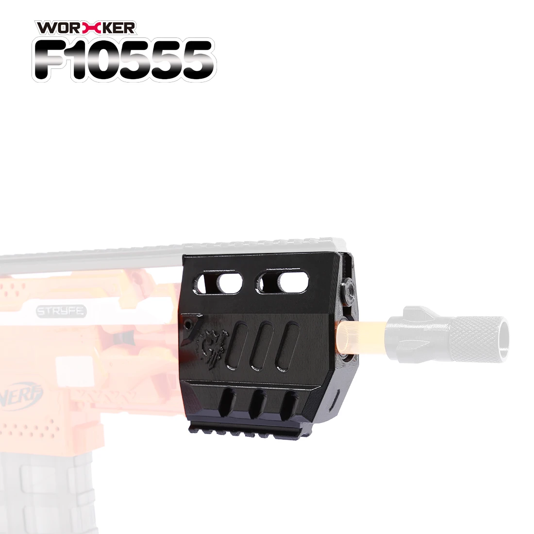 

Worker F10555 3D Printing Specialized Short Tube for Nerf Stryfe Professional Toy Accessories for- Black