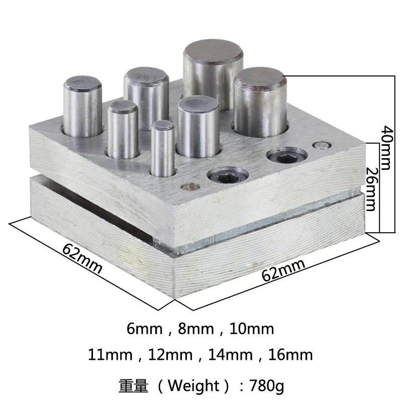 

Jewelers Disc Cutter Punch Set 7 holes Metal Circle round mold Cutting Punching jewelry Tools
