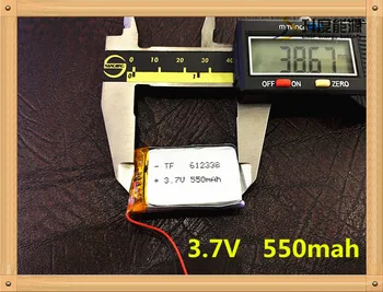 

(1pieces/lot) 3.7V lithium polymer battery 612338 062238 MP3 DIY Speaker millet Bluetooth 550MAH