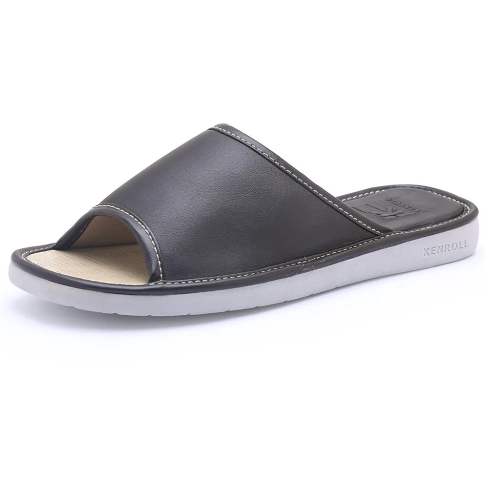 Kenroll 2017 Men S Slippers Genuine Leather Sheepskin Unisex