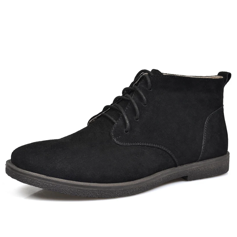 US SIZE 12 13 Nubuck Leather Casual Lace Up Desert Chukka Ankle Boots Men Winter Shoes