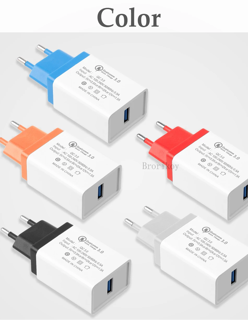 Быстрое зарядное устройство QC3.0 USB настенное зарядное устройство s адаптер с европейской вилкой для iPhone X samsung Xiaomi универсальное устройство для быстрой зарядки мобильного телефона
