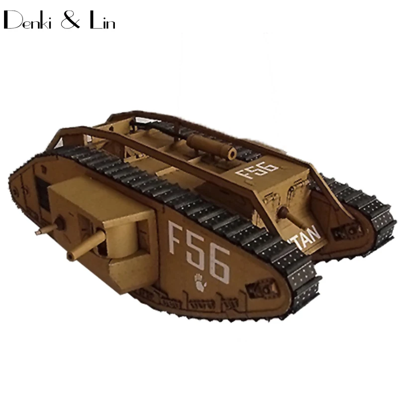 1:25 DIY 3D 41 X 16cm British Mark IV Tank Paper Model
