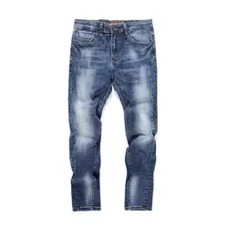 Мужские синие джинсы слим с узкие джинсы стретч Штаны для мужчин