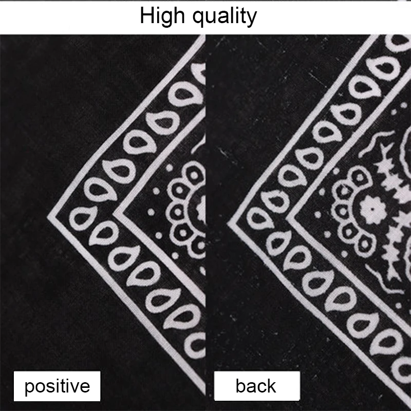 Модная бандана в стиле хип-хоп из хлопка, квадратный шарф 55 см* 55 см, черная, красная повязка на голову с принтом пейсли для женщин/мужчин/мальчиков/девочек