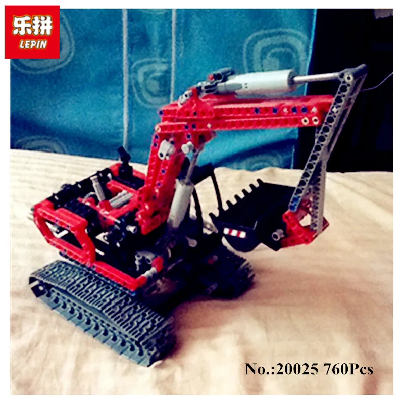 

IN STOCK Lepin 20025 760Pcs Genuine Technic Series The Red Excavator Set Children Building Blocks Bricks Boys Educational Toys