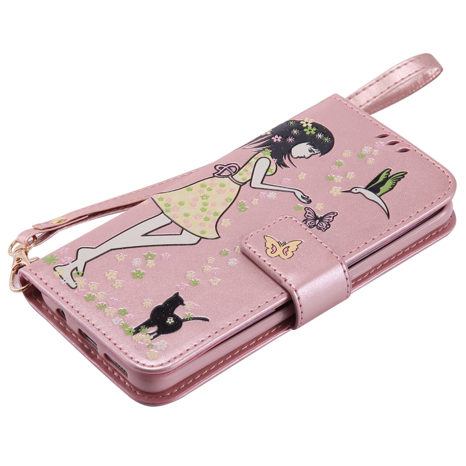 for S3 S4 S5 S6 edge Coque Luxury Green Luminous 3D Painting Flip Wallet Back Cover Samsung Galaxy S8+ S8 S7 edge S8 Plus Case (8)
