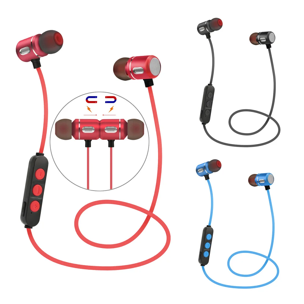 

QAIXAG new wireless Bluetooth headset sports magnetic Bluetooth headset in-ear with Bluetooth mobile phone for metal ear shell