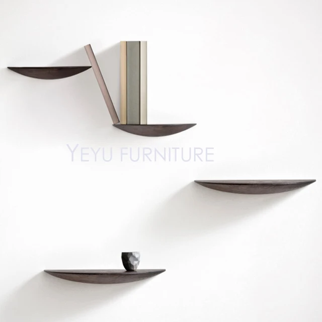 Modern Design Wall Mounted Solid Wooden Shelf Bookshelf Flower Pot Display Rack Ledge Storage Holders Fashion Modern Design Wall Mounted Solid Wooden Shelf Bookshelf Flower Pot Display Rack Ledge Storage Holders Fashion