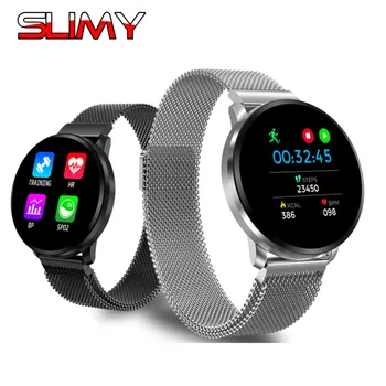 

Slimy 2019 CF68 Smart Watch Men Women Waterproof IP67 Blood Pressure Heart Rate Monitor Sports Smartwatch with Full Touch Screen