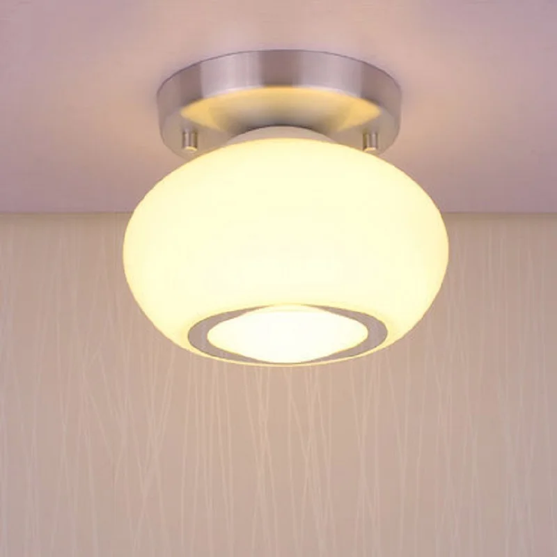 

Indoor 5W LED Single Head Round Ceiling Light Creative Simple Aluminum Luminary Porch Hallway Corridor Aisle Balcony Stairs Lamp