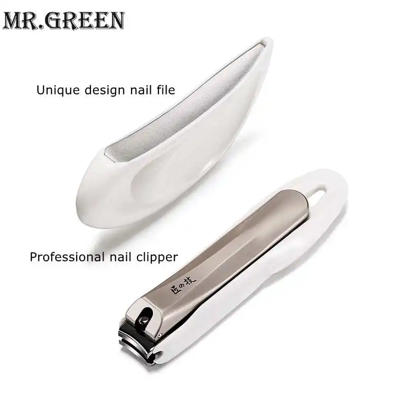 

Mr.Green Profession Senior Nail file with nail Cutter Catcher Manicure Set Buffer Metal Sanding Grits Art Nail Tool ingrown nail