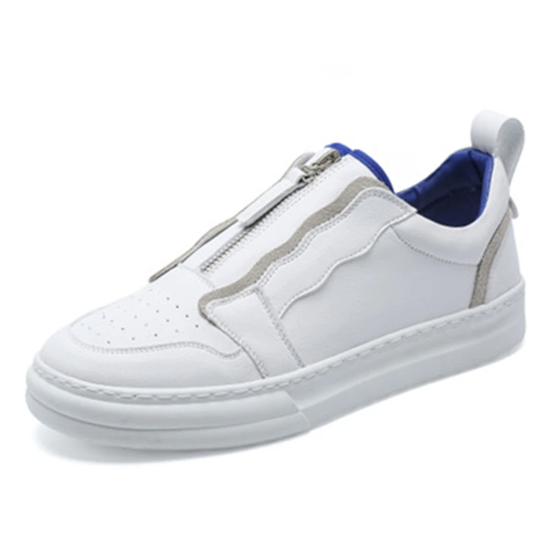 

New Spring autumn Men Shoes Breathable Genuine Leather Men Casual Shoes Fashion Low Lace-up Canvas Shoes Flats Zapatillas Hombre