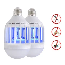 Led антимоскитная лампа E27 светодиодные лампы для домашнего освещения мухобойка ловушка лампы насекомых Противомоскитный Репеллент свет