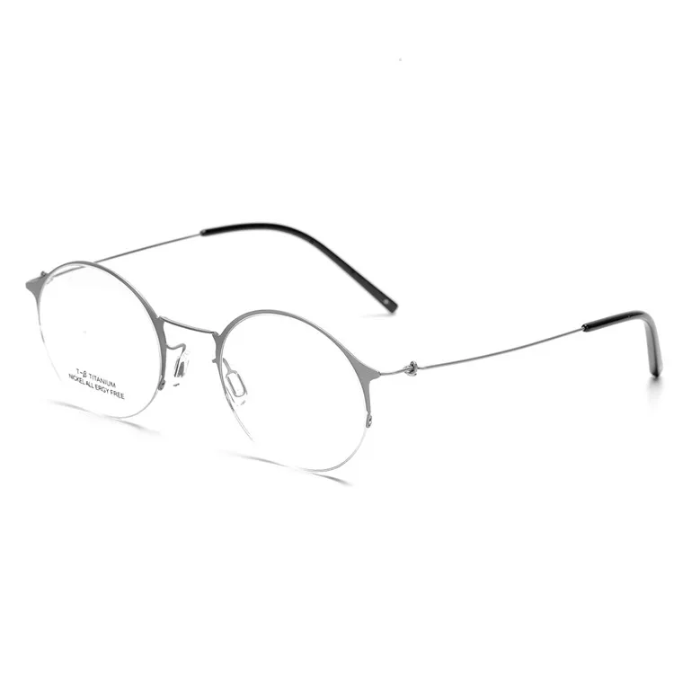 Ретро Круглый Высокое качество без винта титановая рамка для мужчин и женщин Oculos близорукость рецепт очки с оригинальной посылка