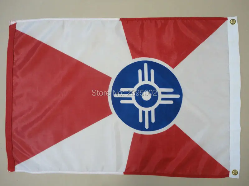 Wichita Kansas KS City Indoor Outdoor Printed Nylon Flag 1