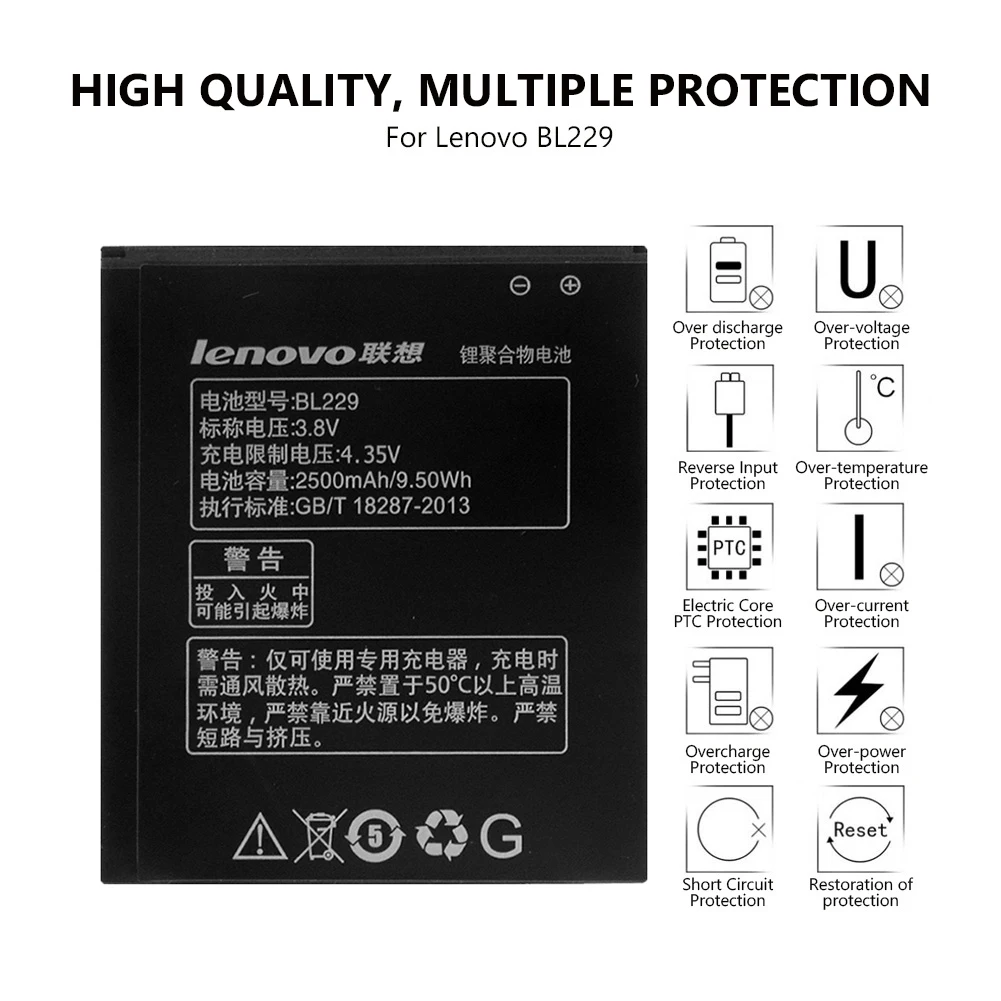 BL 229 BL229 литий ионный аккумулятор для lenovo A8 A806 A808T i 2500 мАч высокое качество