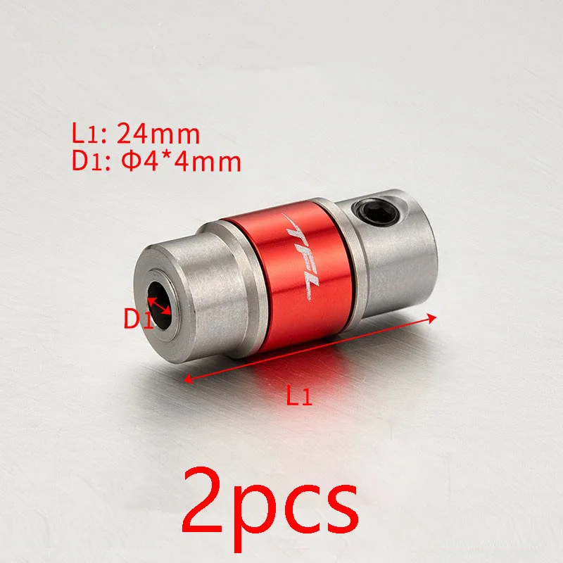 

2 Pcs Stainless Steel Universal Joint 4*4mm 4*5mm Cardan Joint Coupling Coupler Connector for DIY RC Brushless Electric Boat