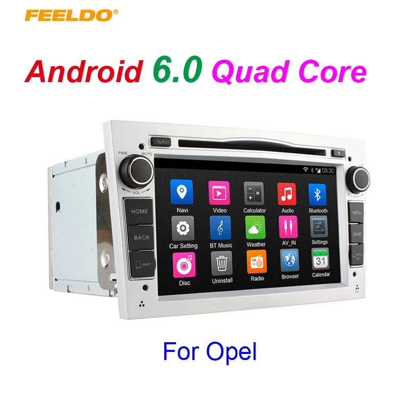 

FEELDO 7" Silver Panel Android 6.0 (64bit) Quad Core DDR3 2G/4G LTE Quad Core Car DVD GPS Radio Head Unit For Opel Combo
