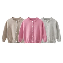 CYSINCOS осенне-зимний хлопковый свитер Топы детские, для малышей Костюмы для маленьких мальчиков и девочек вязаный кардиган, свитер Дети Весна одежда костюмы