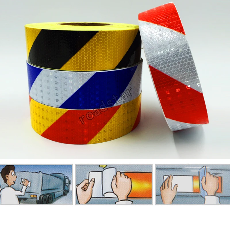 5cmx30m  Reflective Vehicle Sticker for Car-Styling Safety Warning Conspicuity Reflective Tape
