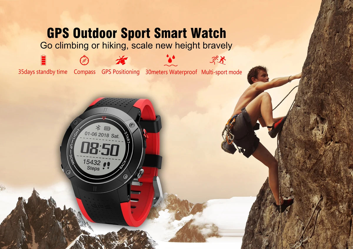 DM18 Смарт часы IP68 Водонепроницаемый gps Мульти спортивный режим монитор сердечного ритма smartwatch
