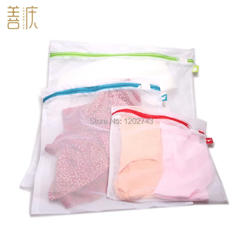 3 Pcs/set Clothes Washing Laundry Bags Brand Polyester Net Mesh Washing